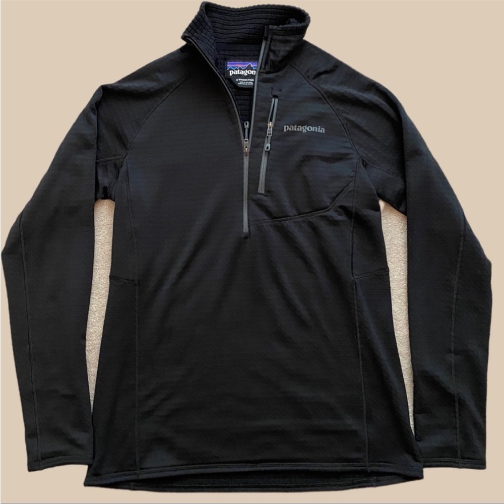 Women’s Patagonia R1 fleece 1/2 zip pullover small black